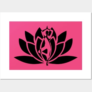 Yoga Flower Posters and Art